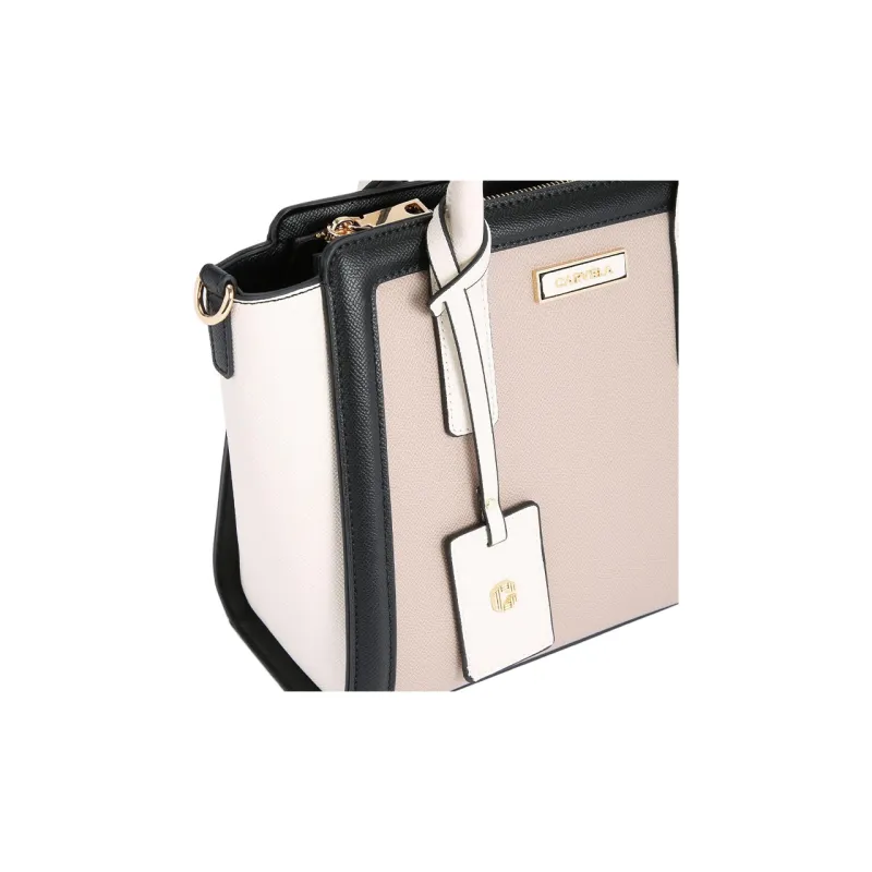 Kurt Geiger London Leather Tote Bag Shopping Bag Shoulder Bag Crossbody Bag Handbag Medium Size Women's White & Black-3