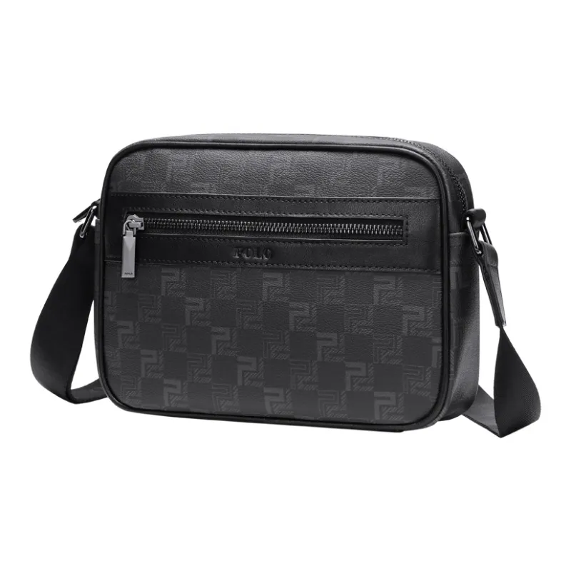 POLO PVC Synthetic Leather Shoulder Bag Regular Men's Black-8