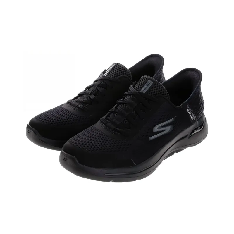 Skechers Go Walk Arch Fit Hands Free Slip Ins Cushioning Wear Resistant Low Top Casual Shoes Men's Black-2