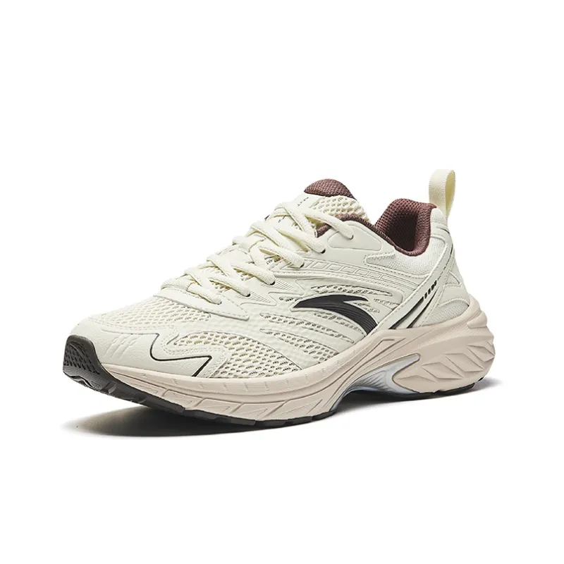 Anta Anti Slip Wear Resistant Low Top Casual Running Shoes Men's Ecru-1