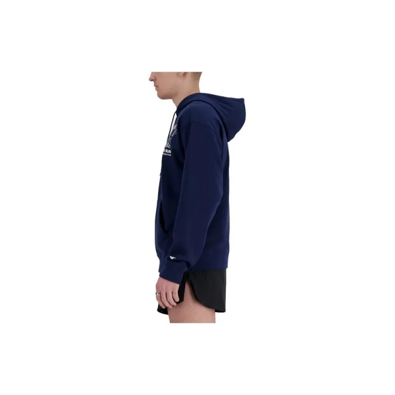 New Balance Rbc Brooklyn Half Graphic French Terry Hoodie Sweatshirt Men's Marine Blue-2
