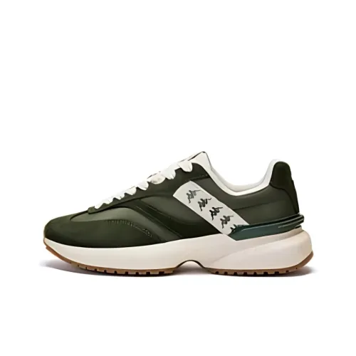 Kappa Anti Slip Wear Resistant Low Top Casual Shoes Unisex Green White