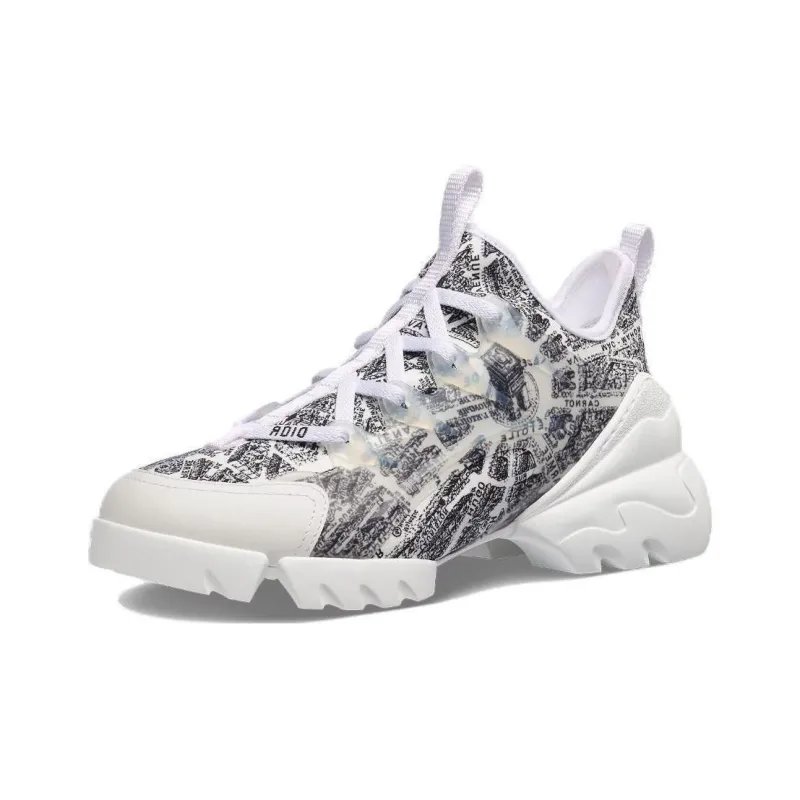 DIOR D-Connect Low-Top Sports Casual Shoes Women's Black White-2