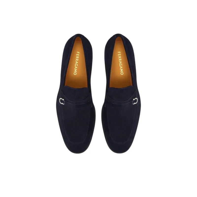 FERRAGAMO Gancini Suede Loafers-3