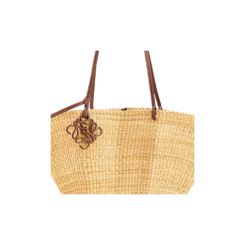 LOEWE Basket Leather Tote Bag, Shopping Bag, Shoulder Bag, Handbag Regular Women's Beige-4