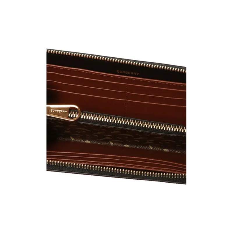 Burberry Leather Wallet Women's Brown-4