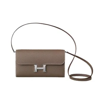HERMES Constance To Go Epsom Calfskin Wallets Handheld Shoulder Bag Crossbody Bag Women's 18Etoupe Elephant Gray