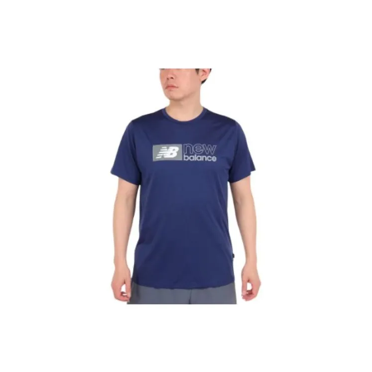New Balance T Shirt Men's Marine Blue-1
