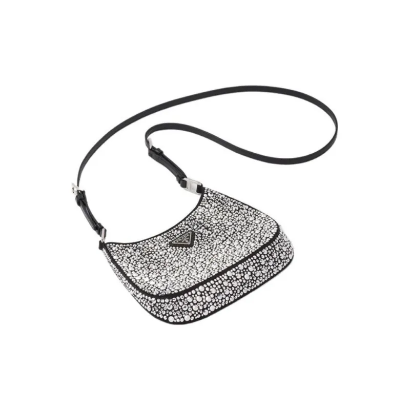 PRADA Cleo Satin Bag With Appliques Metal-1