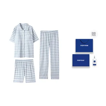 Floating Light Islands Pajama Set Women's Box Light Blue
