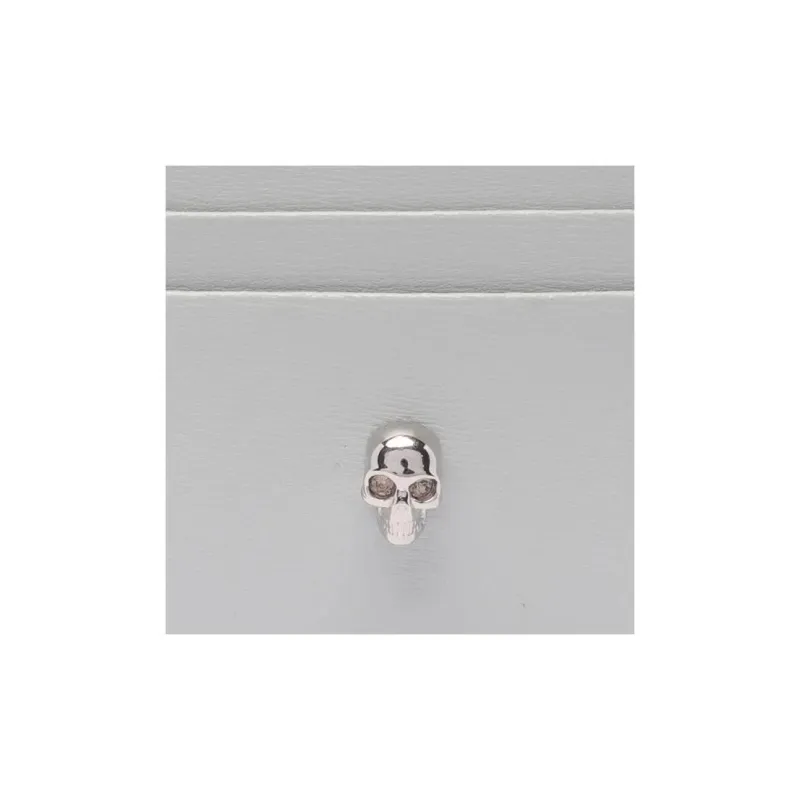 Alexander McQueen Skull Cow Leather Card Holder Women's Psychedelic Pink-2