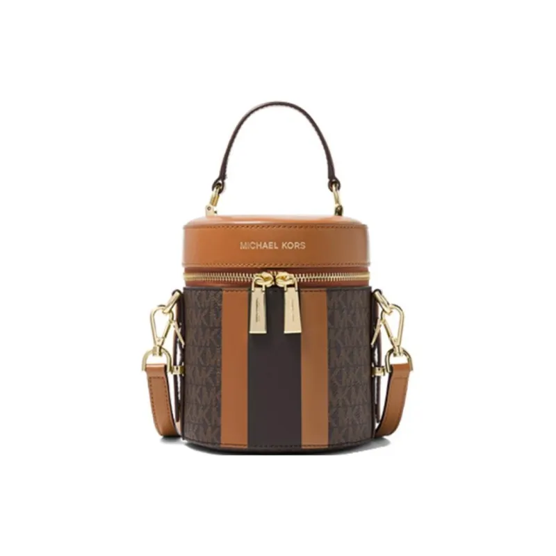 MICHAEL KORS Bedford Leather Shoulder Bag Crossbody Bag Handbag Medium Size Women's Brown Monogram-0