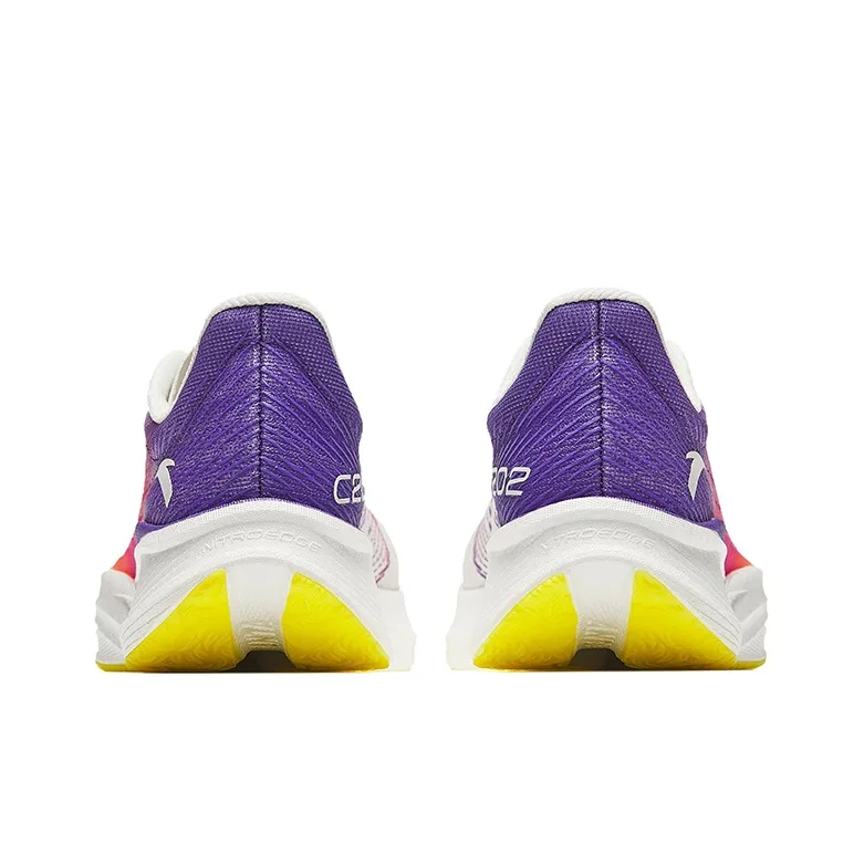 Anta Running Collection Cushioned Slip Resistant Abrasion Resistant Low Top Marathon Running Shoes Men's Grass Purple-3
