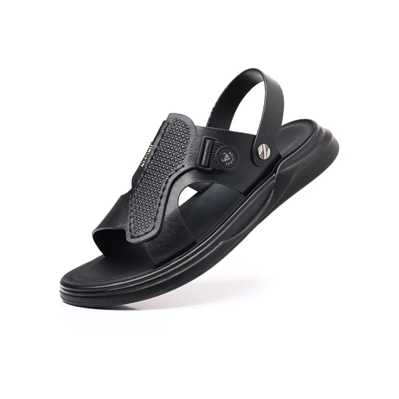 SHUPATE Beach Sandals Men Black/Brown-2