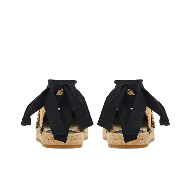 FERRAGAMO Logo-embroidered Raffia Espadrilles-4