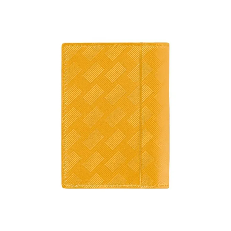 MONTBLANC Grain Cow Leather Card Holder Unisex Warm Yellow-1