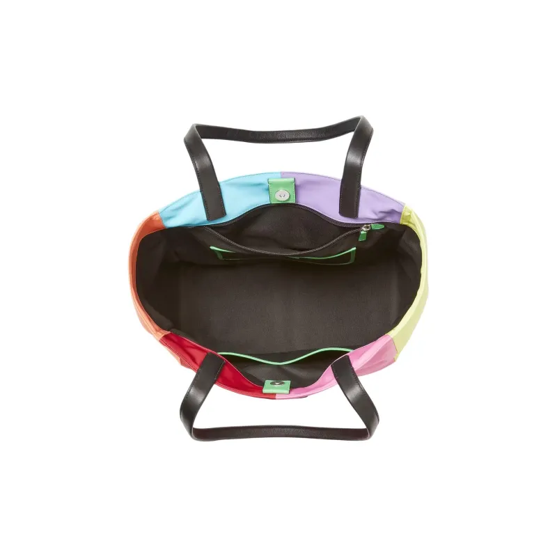 Kate Spade Recycled Nylon With Smooth Cow Leather One Shoulder Handbags Large Size Women's Multicolor-3