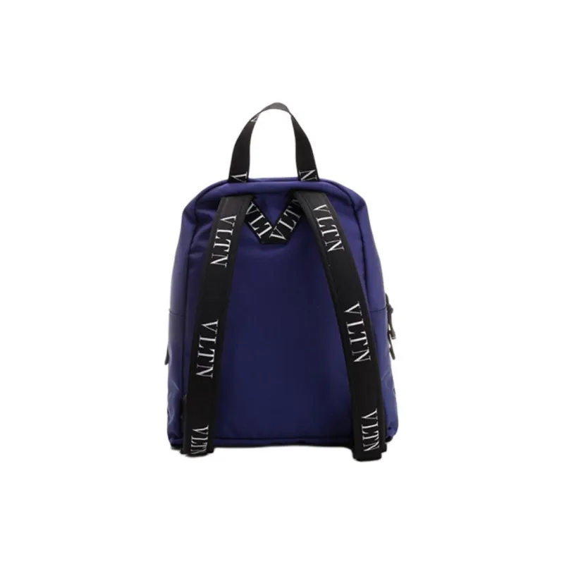 Valentino Vltn Logo Printed Zip Up Backpack-3