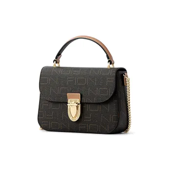FION Artificial Leather Handbag, Shoulder Bag, Crossbody Bag Women's Female Caramel