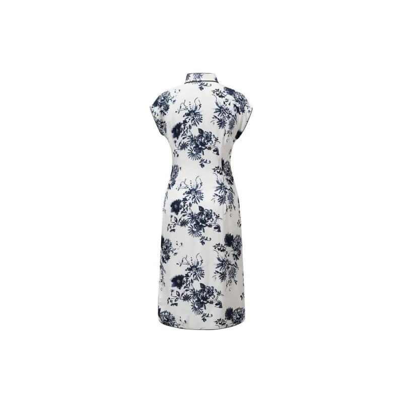 Shanghai Tang Floral-print Cotton Qipao-1