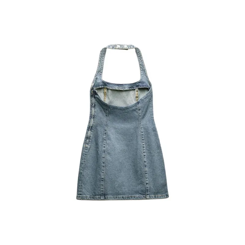 ZARA Trf Slip Dresses Women's Blue-1