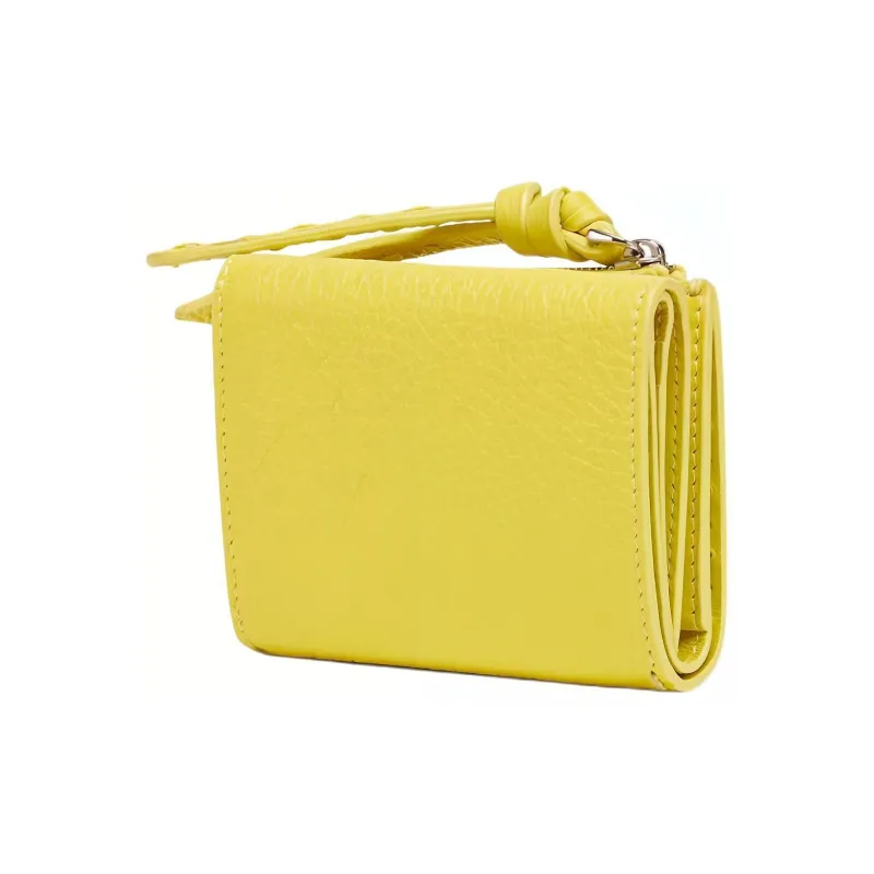FENDI Peekaboo Calfskin Coin Purse Women's Lemon-1