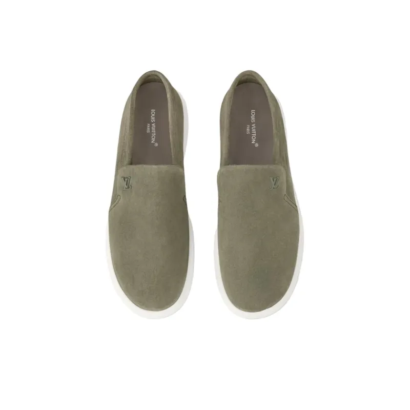 LOUIS VUITTON Pacific Loafers Men's Green-4
