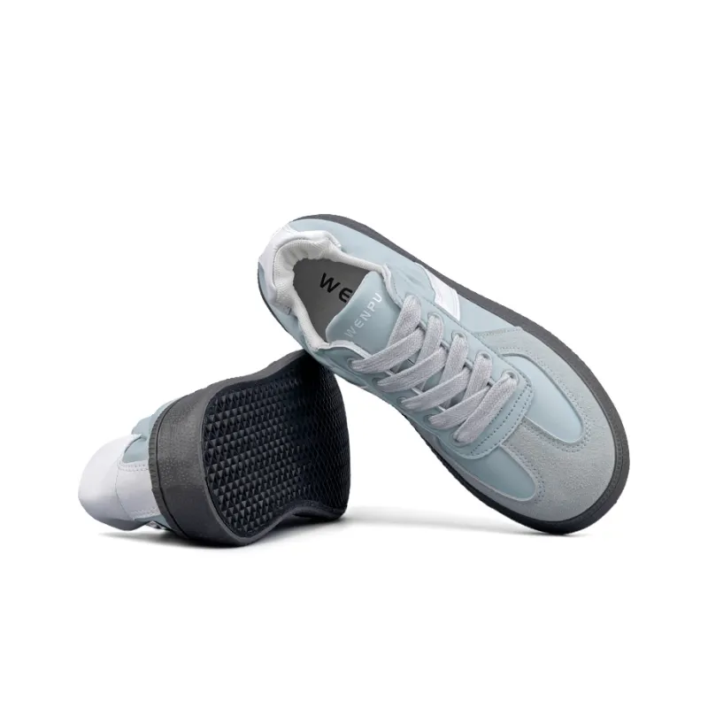 WENPU Slip Resistant Impact Resistant Lightweight Breathable Low Top Skateboard Shoes Women's-1
