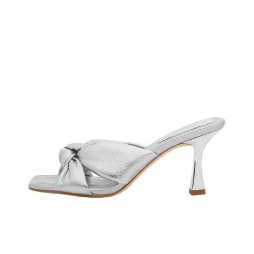 MICHAEL KORS Slide Slippers Women's Silver