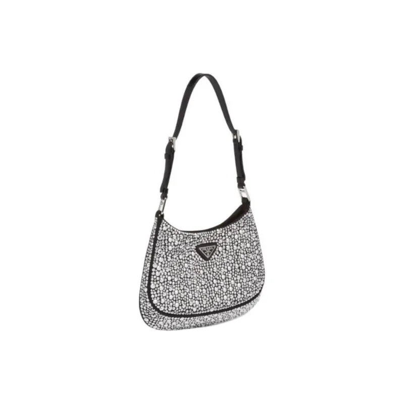 PRADA Cleo Satin Bag With Appliques Metal-2