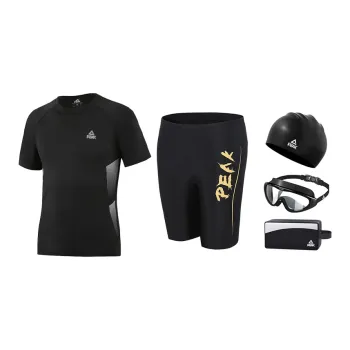 PEAK Swimming Sets Polyester Elastane Pool Men's Black Gold Black Blue