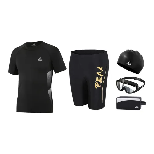 PEAK Swimming Sets Polyester Elastane Pool Men's Black Gold Black Blue