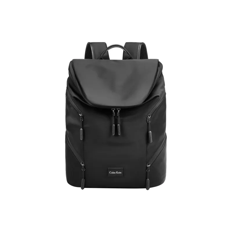 COLINS KEIRS Nylon Fabric Laptop Backpack Large Size Unisex Black-1
