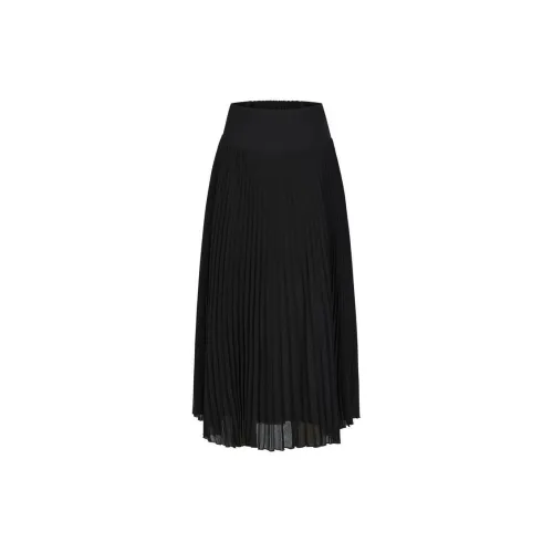 JZ. ANNAKRO Casual Long Skirts Women's Plain Black