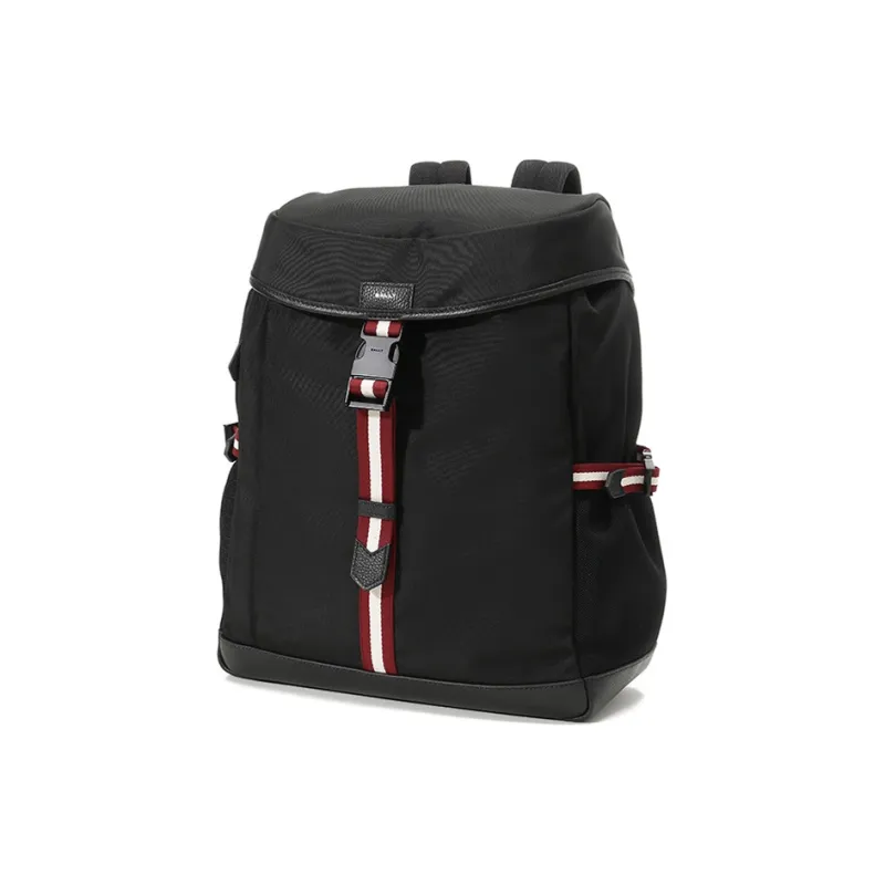 BALLY Fabric With Leather Backpack Men's Black-1