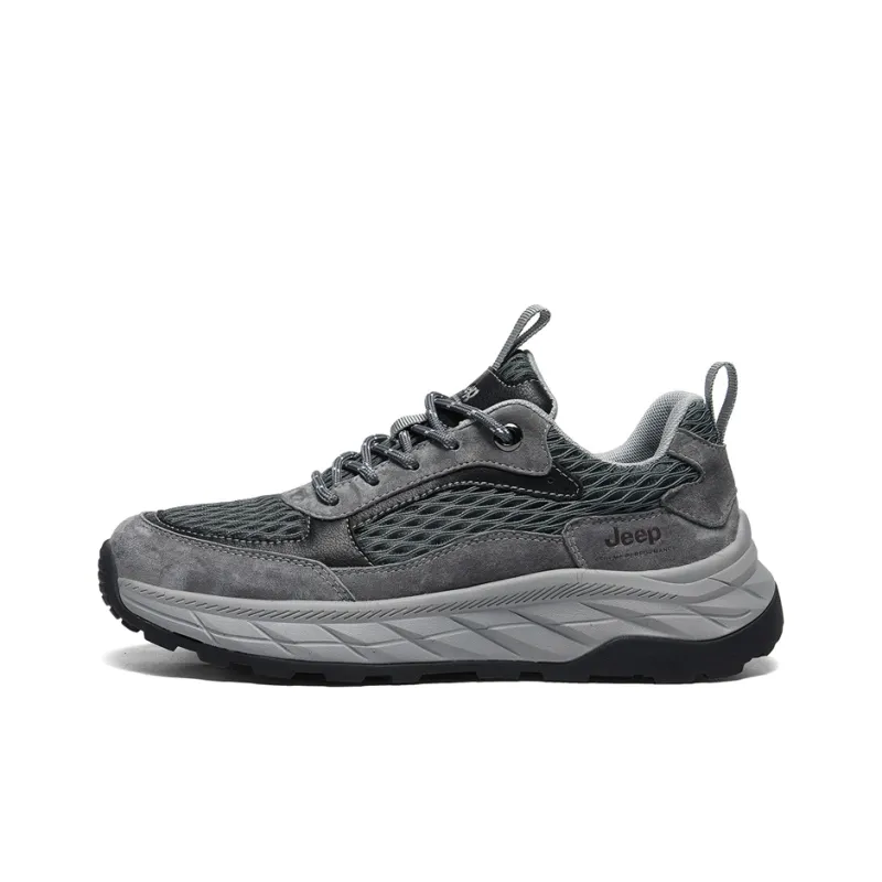 Jeep Slip Resistant Waterproof Low Top Hiking Shoes Men's-0