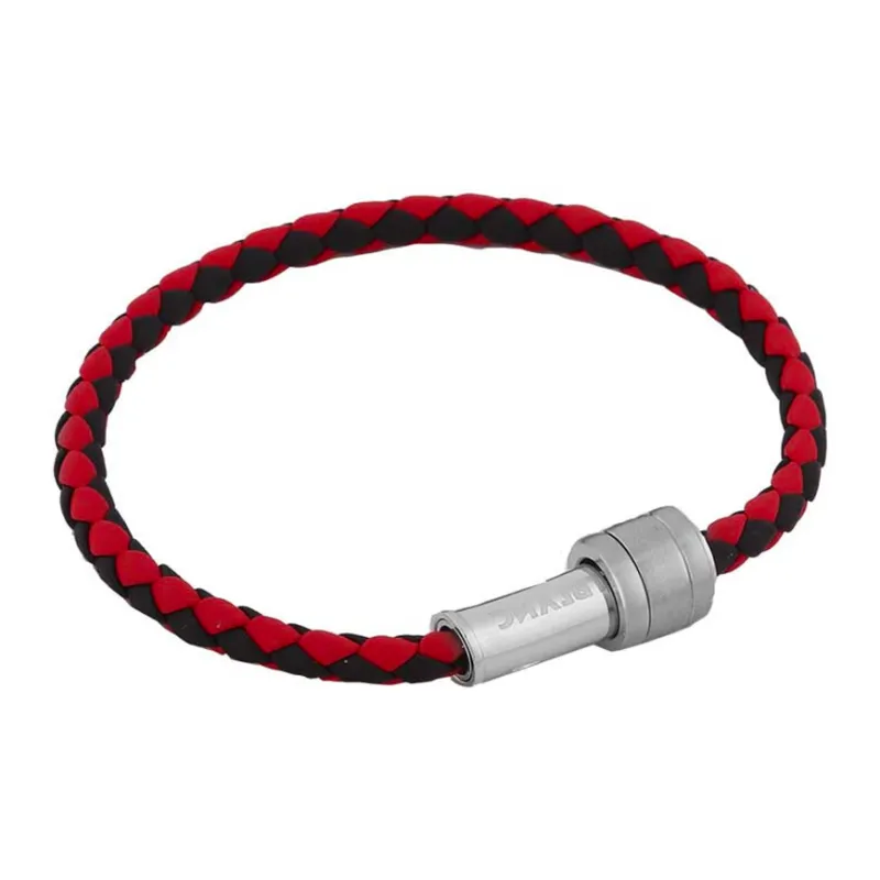 MONTBLANC Leather Wristbands Men's Red-3