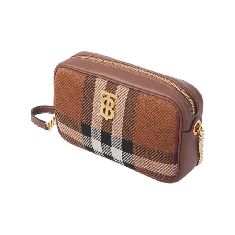 Burberry Lola Bag Wool Camera Bag, Crossbody Bag, Shoulder Bag Women's Birch Brown-1