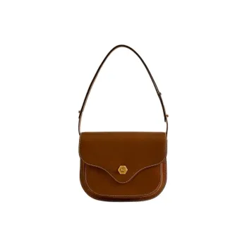MARK CROSS Cow Leather Handbag Shoulder Bag Women's Brown