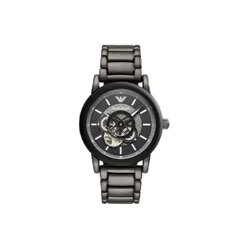 EMPORIO ARMANI Wrist Watch Automatic Mechanical Movement Stainless Steel Strap Black Dial Men's Watches AR60010