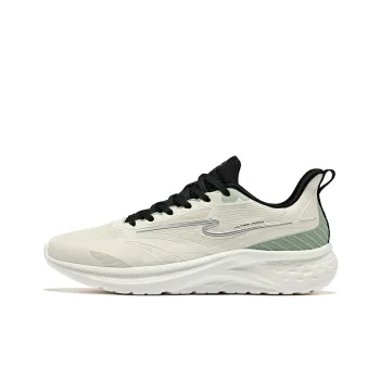 Erke Durable Breathable Low-Top Running Shoes Men's Microcrystal White/Jet Black