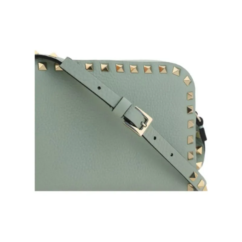 Valentino Rockstud Calfskin Camera Bags Crossbody Bag Shoulder Bag Women's Aqua Green-3