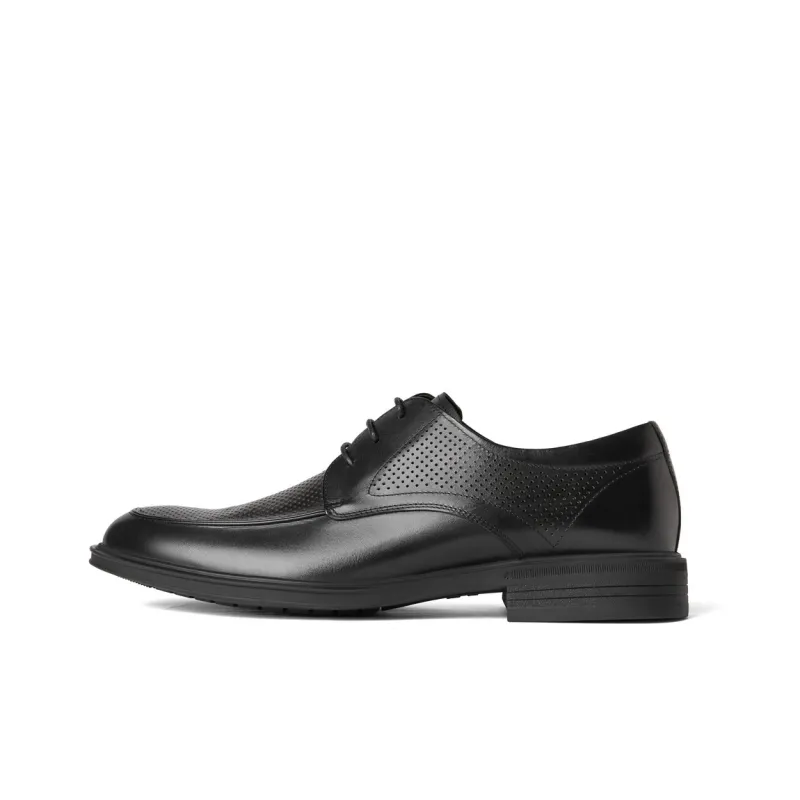 BELLE Dress Shoes Men Low Top Black, Brown-0