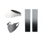 Black Gray Gradient Cooling Arm Sleeves+White Visor Cap+Dark Gray Mask