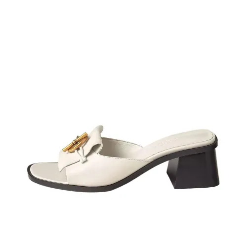 HERMES Slide Slippers Women's White