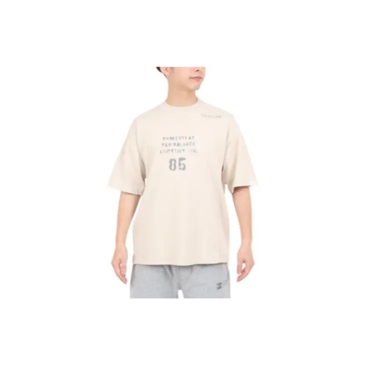 New Balance T Shirt Men's Beige-1