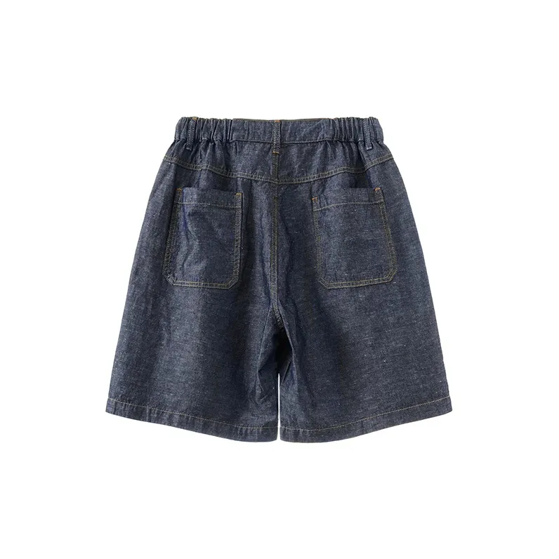 BUTTBILL Denim Shorts Unisex Blue-1