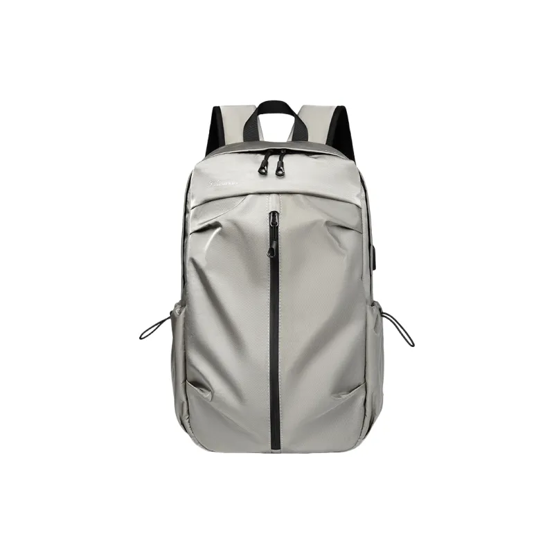 Dusen Kangaroo Oxford Backpack Regular Unisex Black/Gray-0