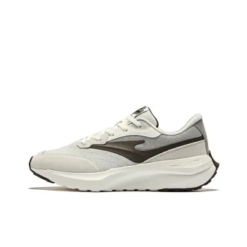 Erke Set Sail Anti-Slip Wear-Resistant Low-Top Casual Shoes Men's Microcrystal White Mist Gray