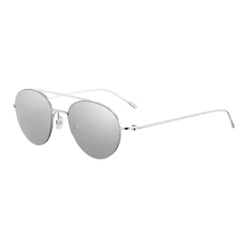 CARTIER 18K White Gold Aviator Sunglasses Unisex Silver